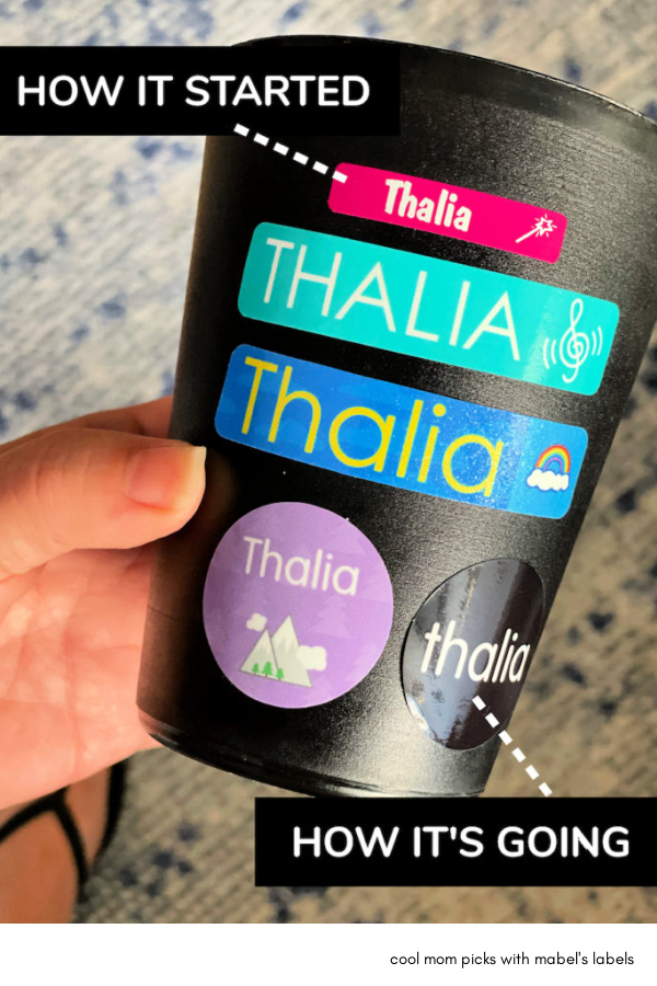 Personalized labels through the years: Tips for using them | cool mom picks with Mabel's labels