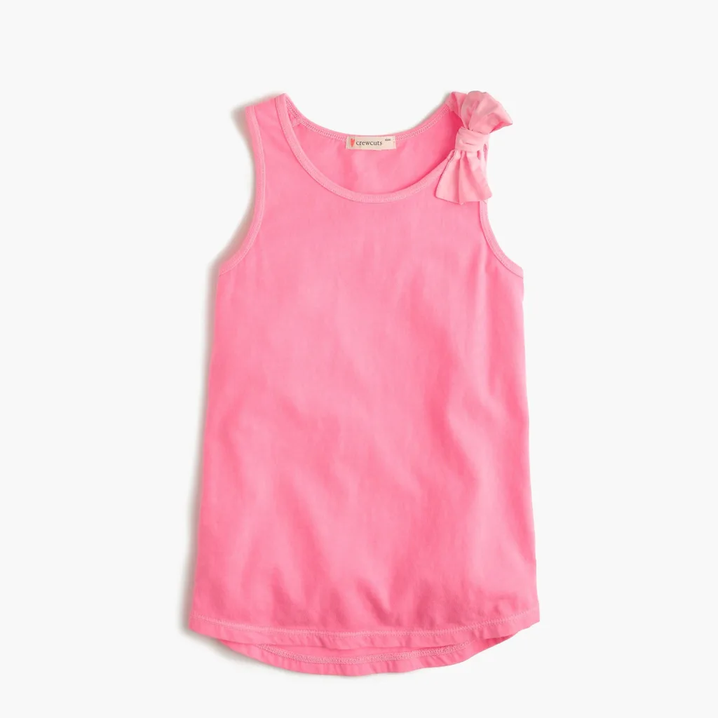 J Crew Girls Bow Tank Top in 7 colors on sale