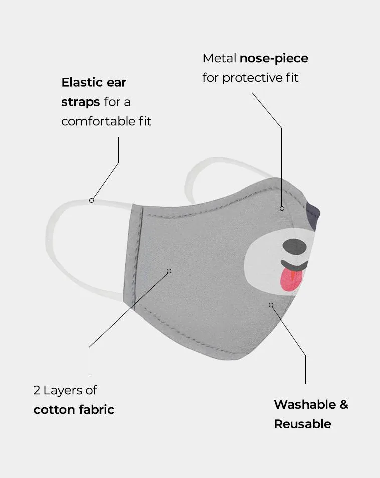 Puppy face mask for kids from Cubcoats