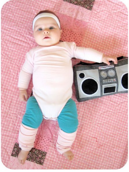 Hottest pop culture baby Halloween costumes: 80s characters, valley girl, aerobics chick via Homemade by Jill