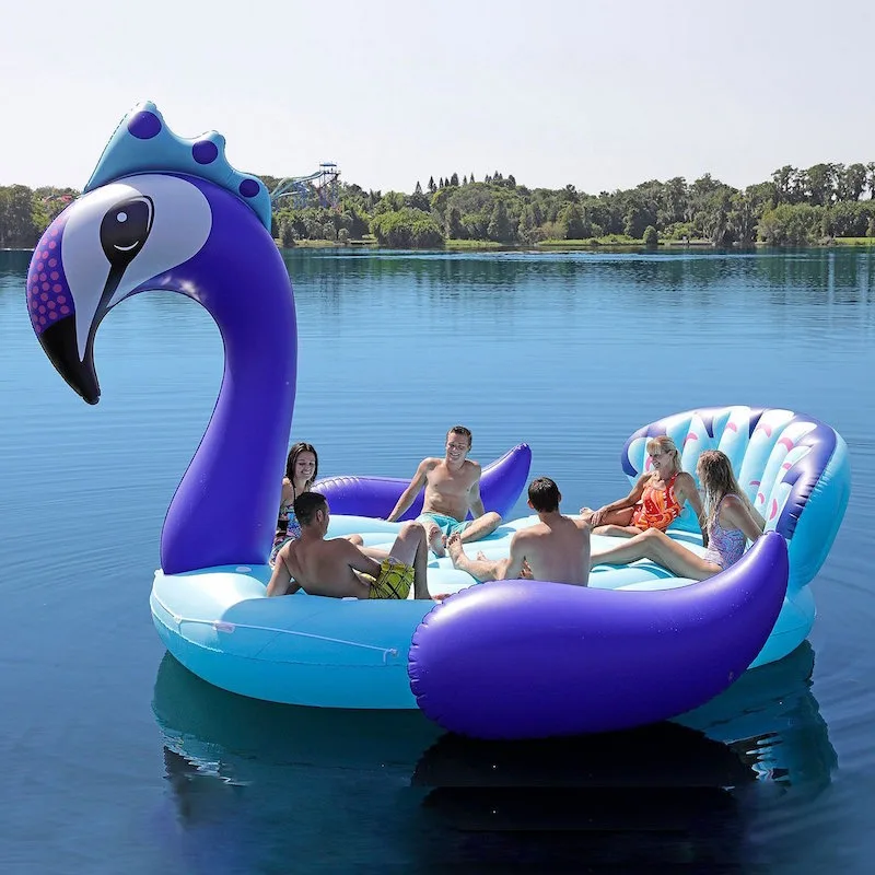 These huge pool floats seat six people!