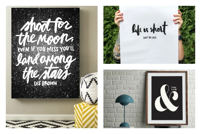 10 beautifully designed inspirational quote art prints
