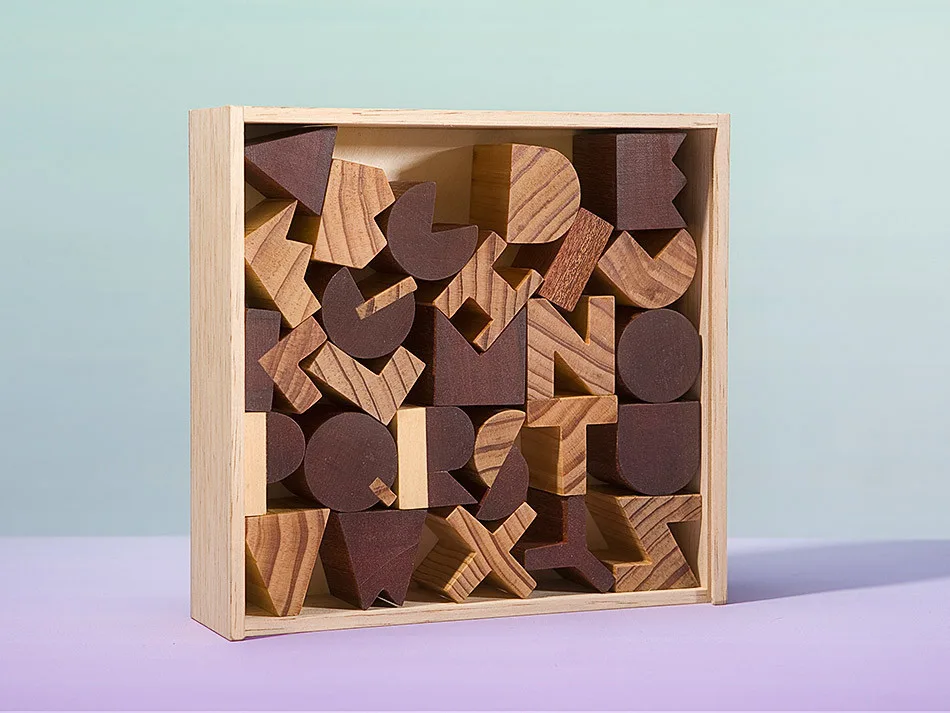 Alphabet lovers young and old will swoon over these gorgeous blocks