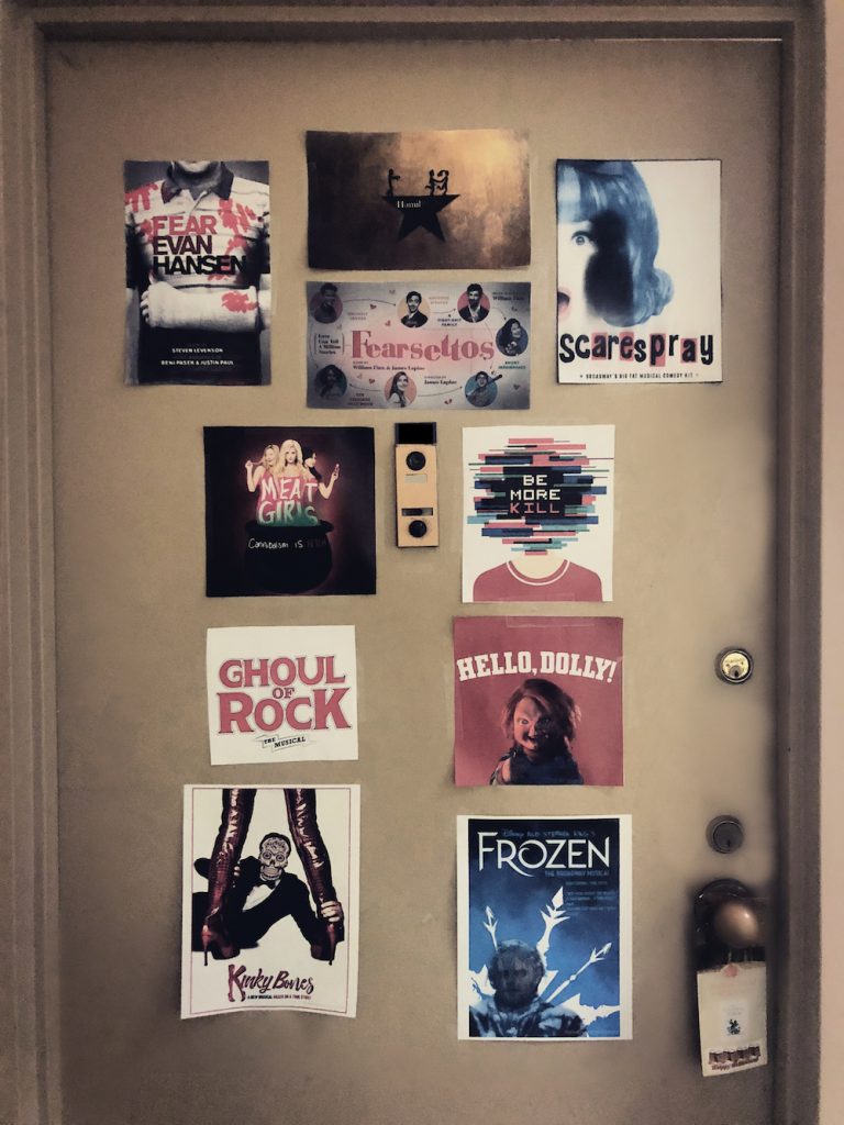 Broadway Halloween parody door © Cool Mom Picks
