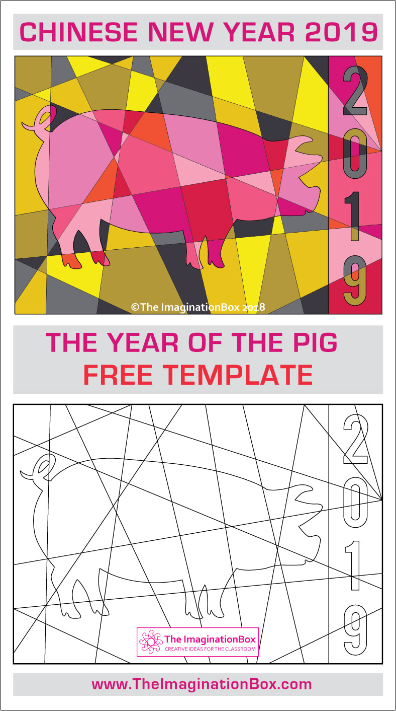 Chinese New Year crafts for kids: Year of the Pig coloring page | The Imagination Box