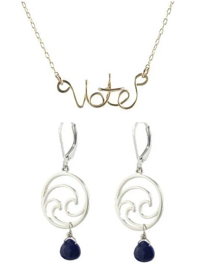 Peggy Li's Blue Wave jewelry collection donates 25% of sales to protect voting rights