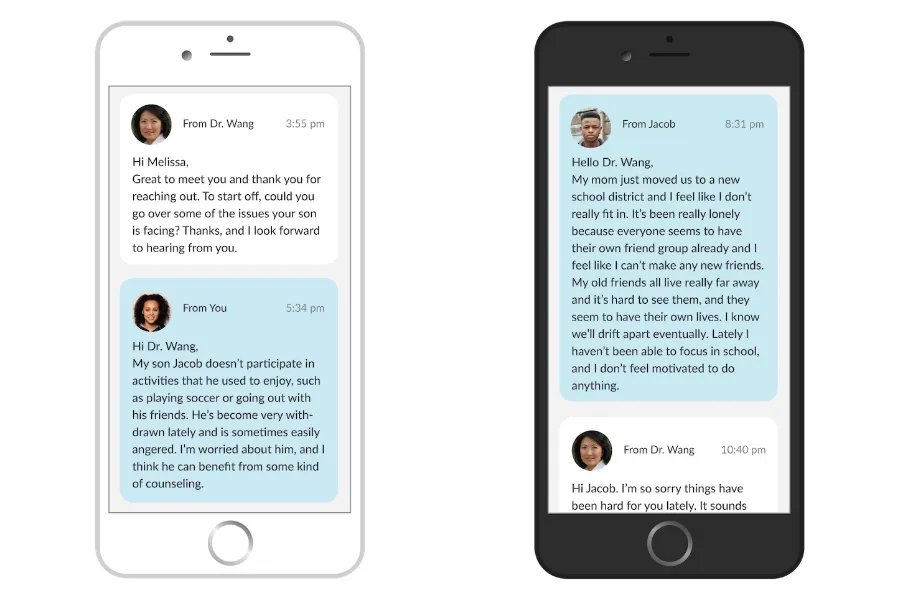 The TeenCounseling app gives teens access to licensed therapists right on their phone