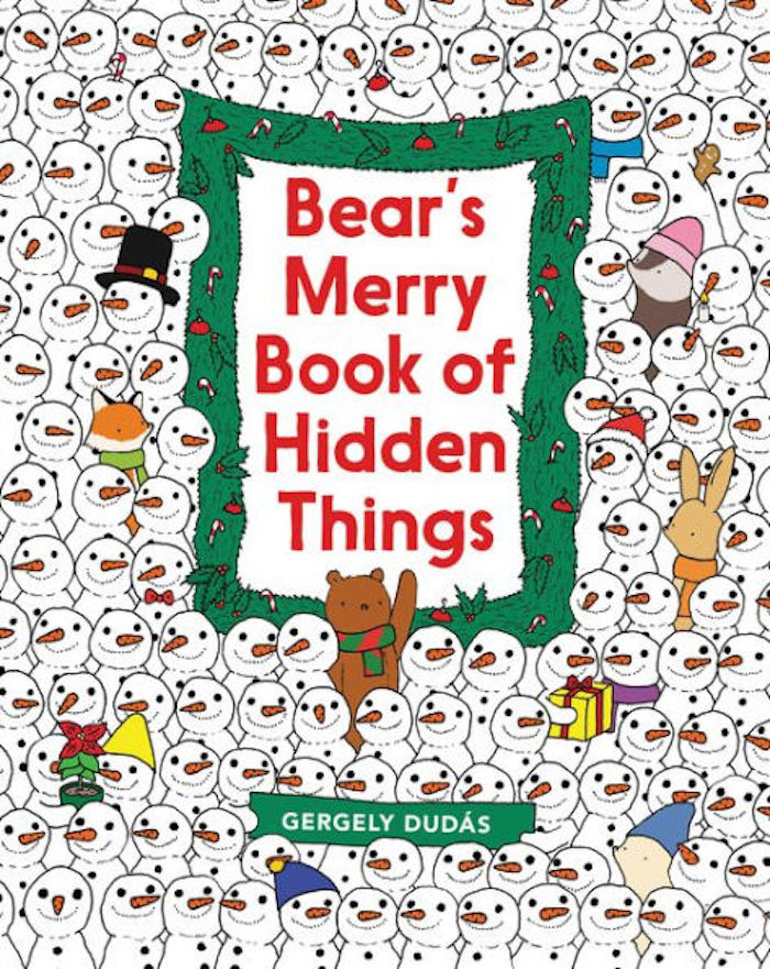 Best Christmas books for kids: Bear's Merry Book of Hidden Things by Gergely Dudás