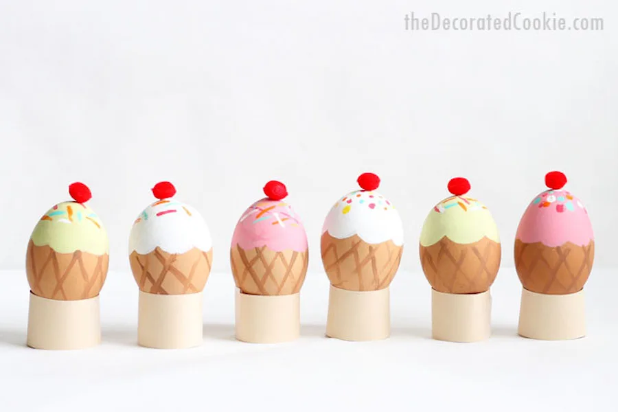 Last-minute Easter ideas: Ice cream egg decorating tutorial from The Decorated Cookie