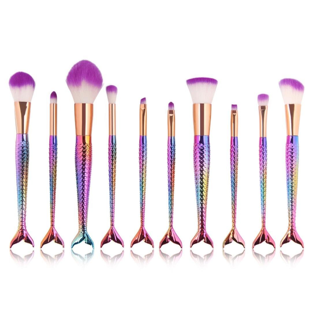 Mermaid gifts: Mermaid makeup brushes | Amazon
