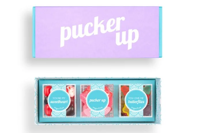 Candy gifts for Valentine's Day: The Pucker Up Gift set from Sugarfina is perfect