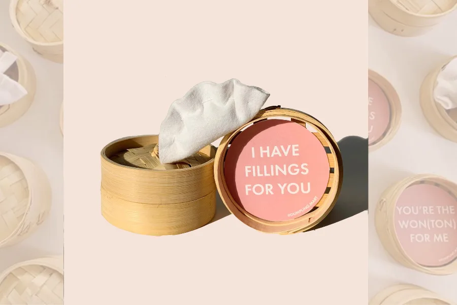 Dumpling Valentines from DumplingMart on Etsy