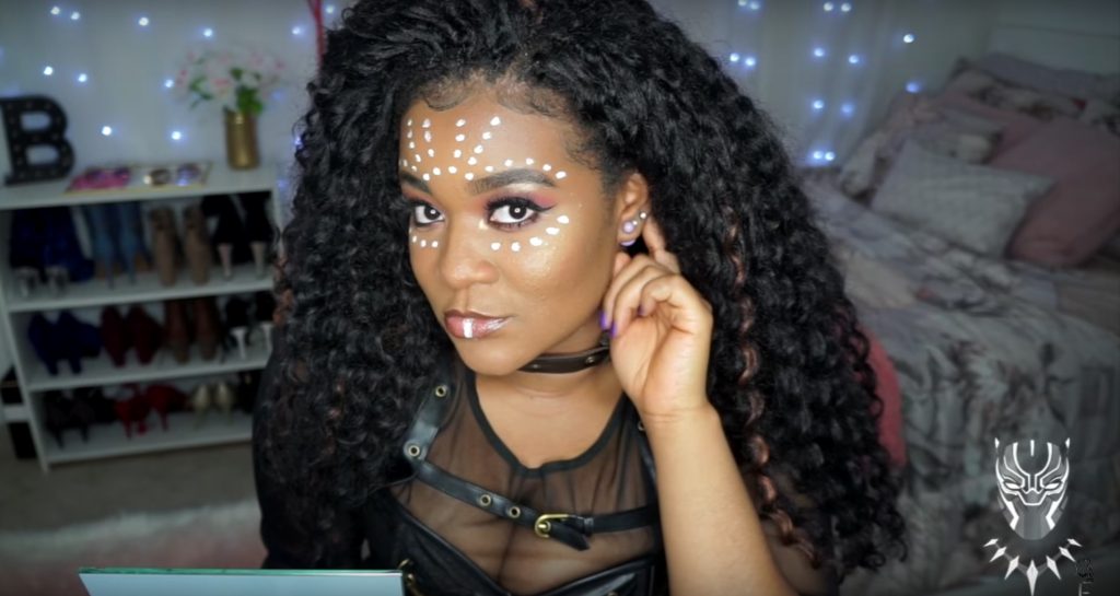 Black Panther's Shuri face paint tutorial by Bree Danielz