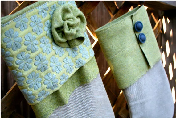 Christmas stockings go handmade, and not a sequinned snowman to be found