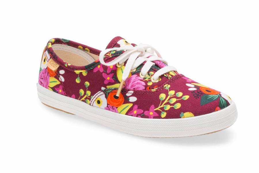 Now in kids' sizes: Keds x Rifle Paper Co. floral sneakers like this Champion Vintage Blossoms pattern