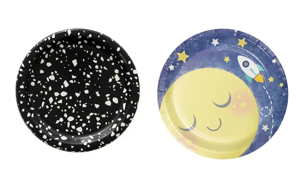 Easy eclipse party ideas: Astroid and Moon plates for your snacks
