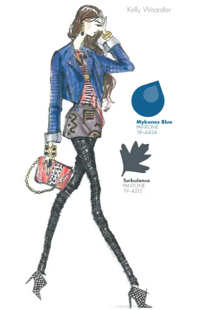 How to wear the Pantone colors of the season: Mykonos Blue and Turbulence Grey