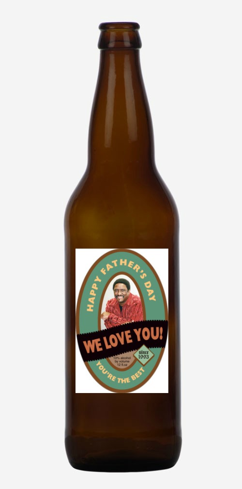 Creative personalized photo gifts for Father's Day: Custom beer labels 