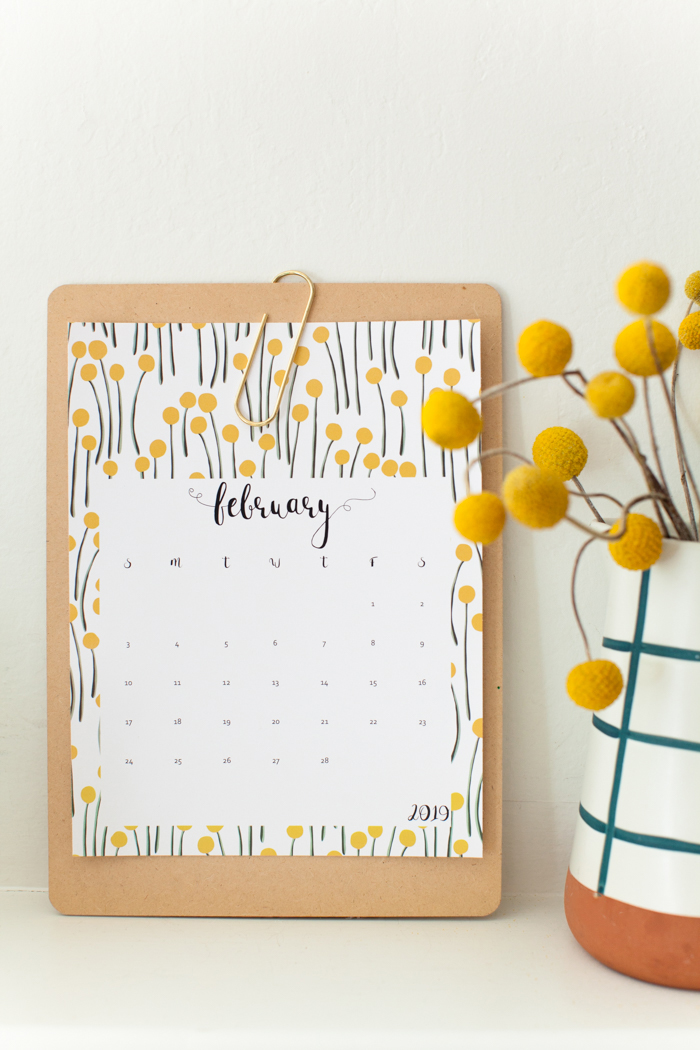 Free 2019 printable calendars: 2019 printable calendar | This Little House
