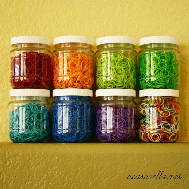 Rainbow Loom storage jars