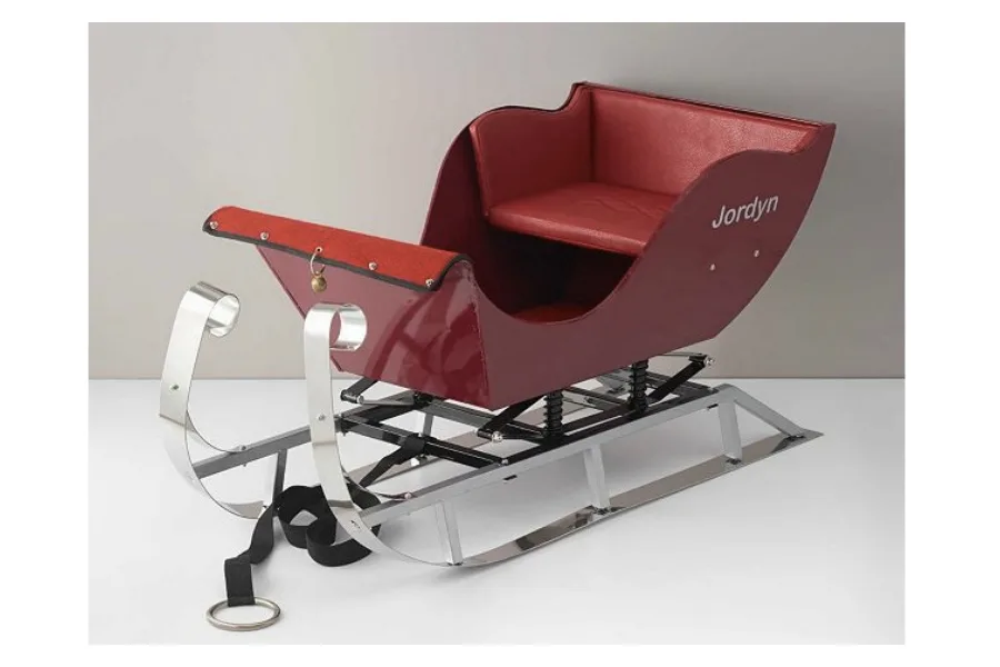 Gifts for new baby: The coolest splurge gifts for baby this Christmas season, like this personalized Red Sleigh at Chasing Fireflies.