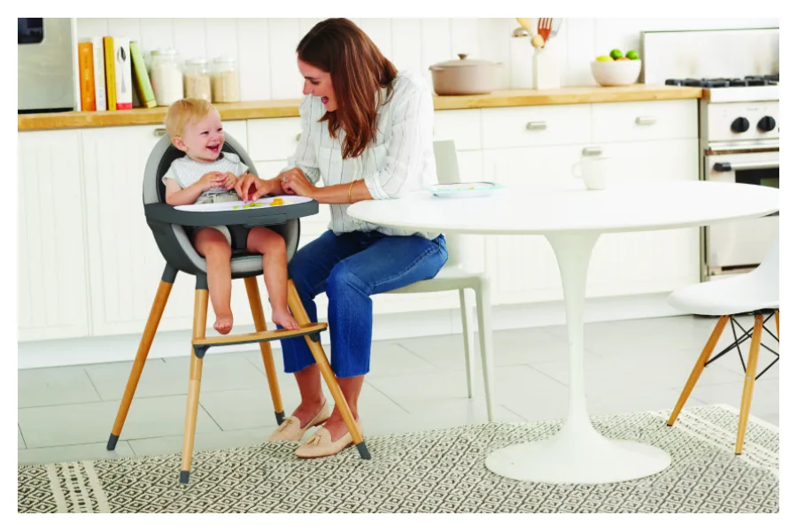 The new convertible high chair from Skip Hop grows with your child.