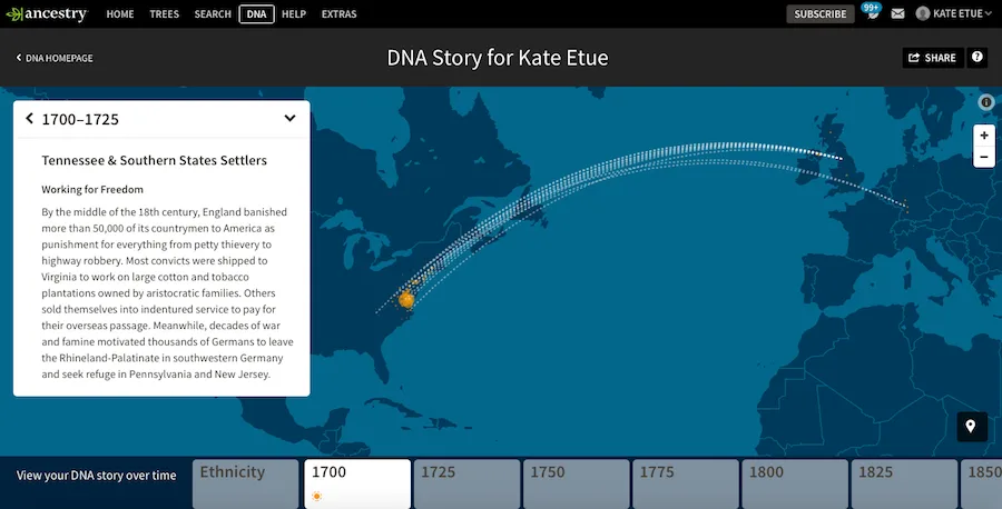 DNA testing kits comparisons: Ancestry.com results