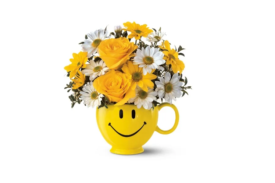 The Teleflora Be Happy Bouquet with Roses for Teacher Appreciation Week