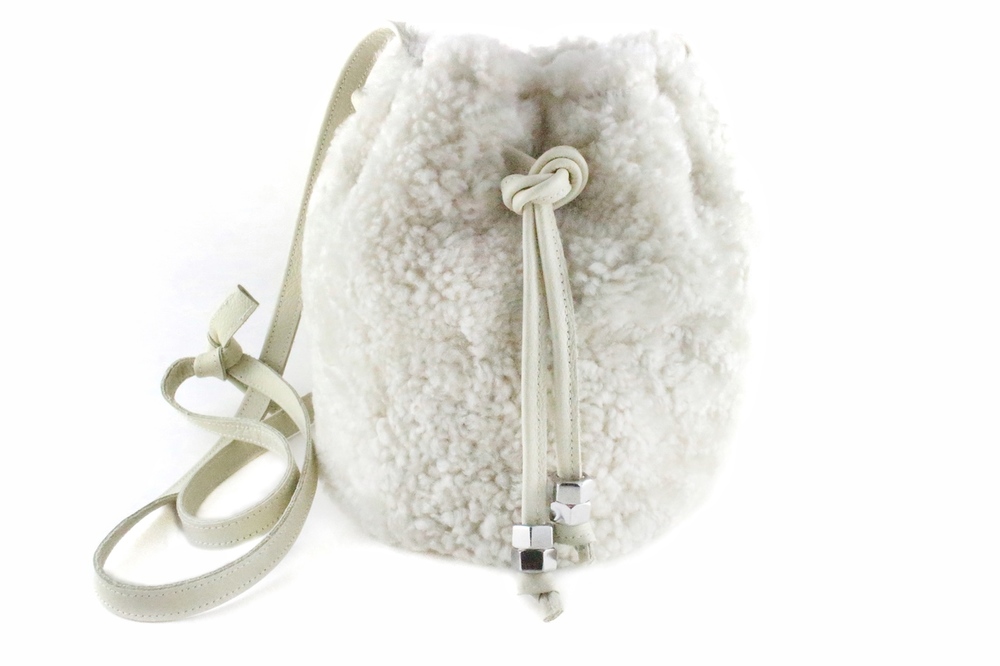 Shearling mini bag from Love Cortnie : Glam gifts for a female BFF