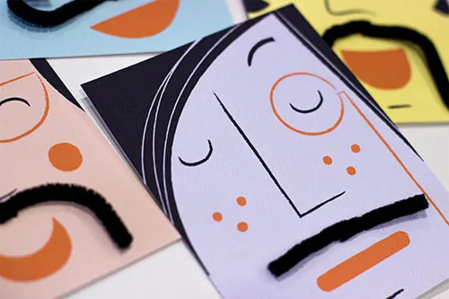 Mustache Cards by Doo Daa Studios