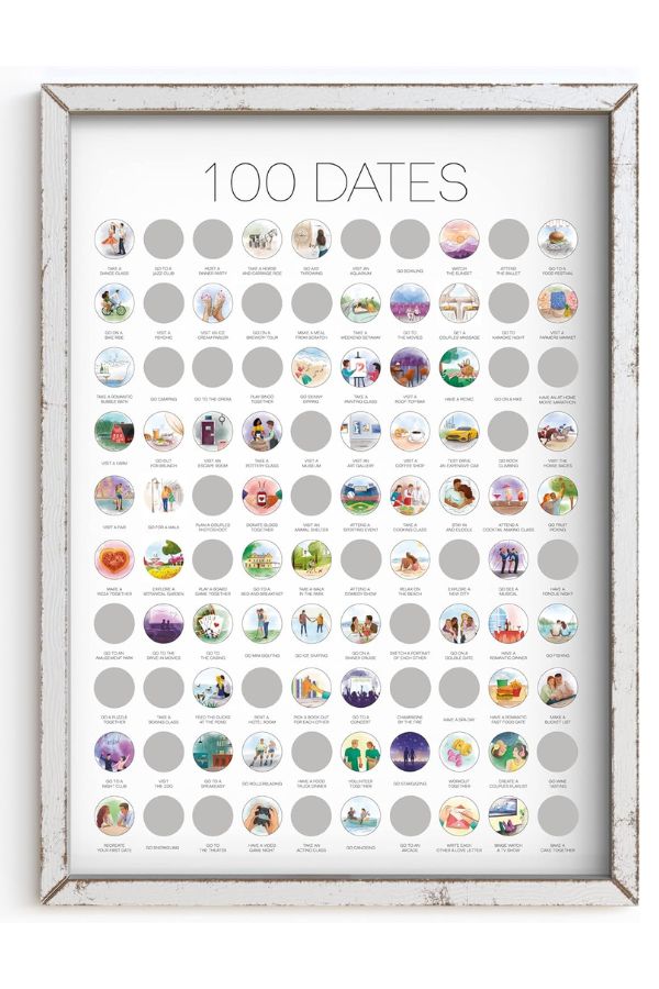 100 Dates Scratch Off Poster