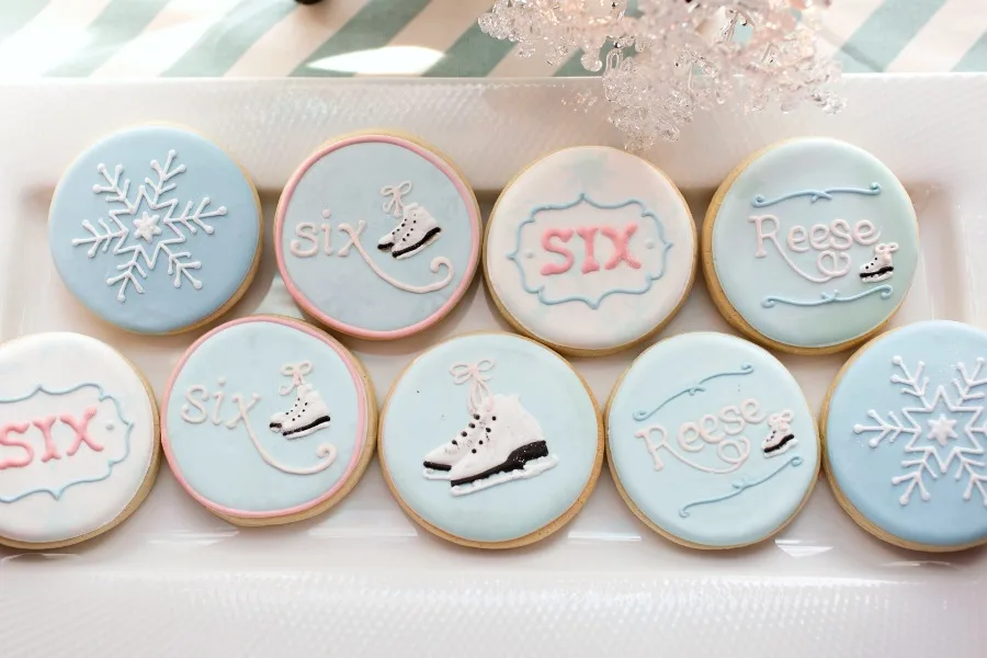 Winter birthday party themes for kids: ice skating party by Charming Touch Parties