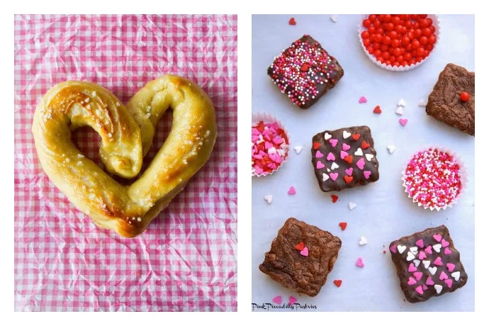120+ of our favorite Valentine's Day recipes, like this heart-shaped pretzel at My Name is Snickerdoodle and these yummy Valentine's brownies at Pink Piccadilly Pastries. Love!