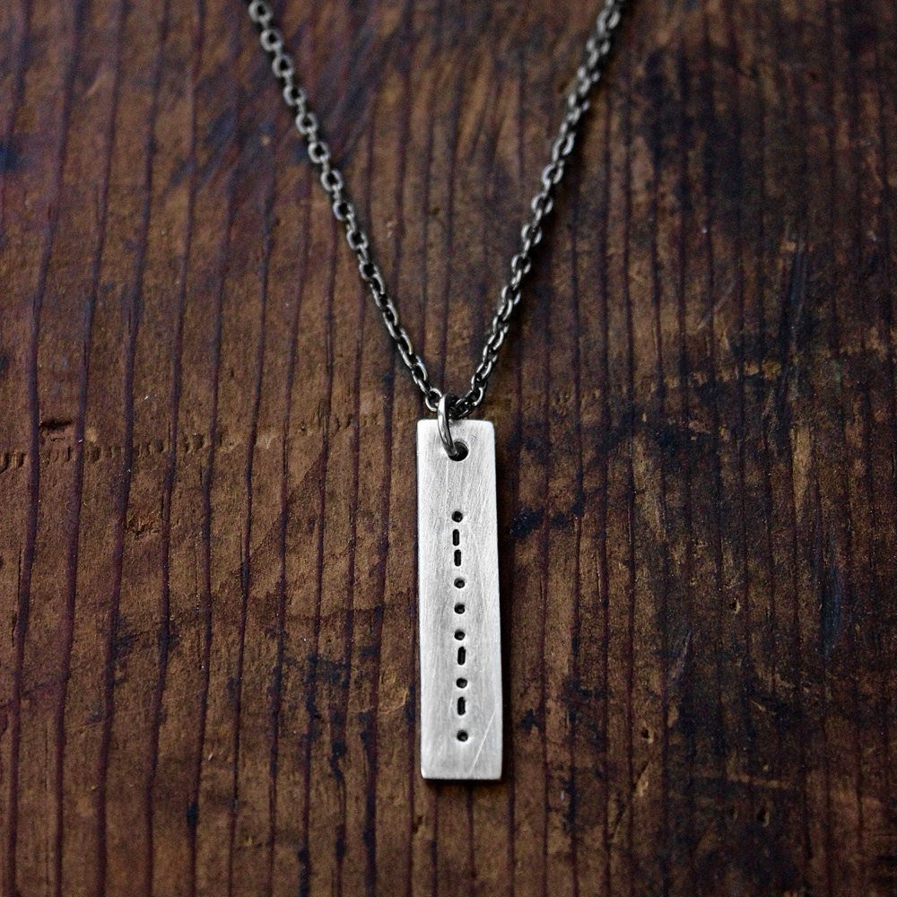Creative personalized gifts: Custom secret message morse code necklace