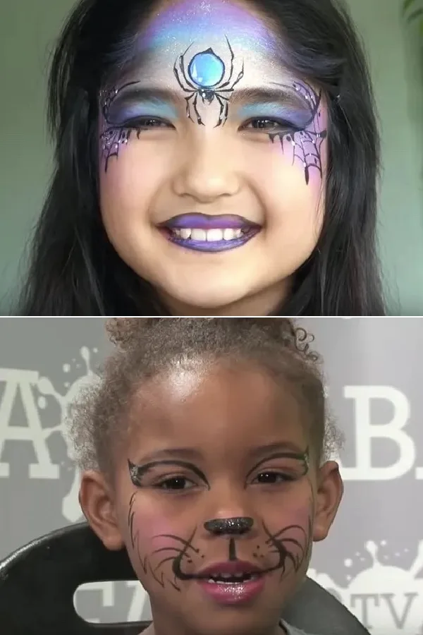 Easy Halloween costumes built around face paint tutorials