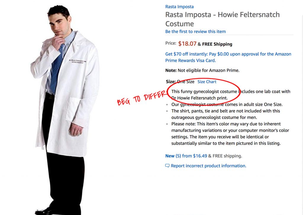 Sexual predator doctor Halloween costumes = not funny
