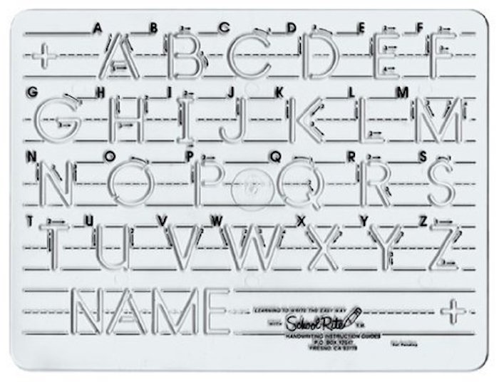 Handwriting help for kids: Handwriting stencils