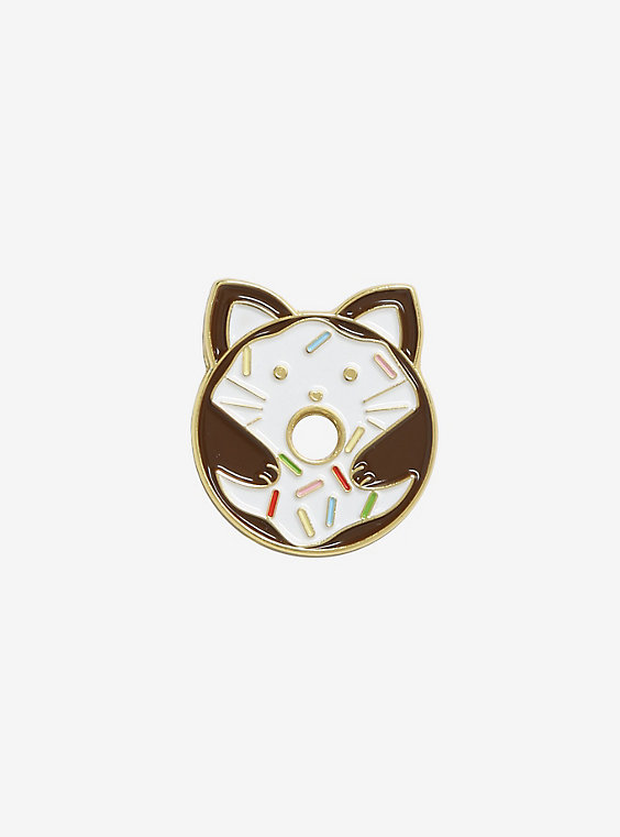Stocking stuffer ideas for kids under $5: Donut Cat pin 