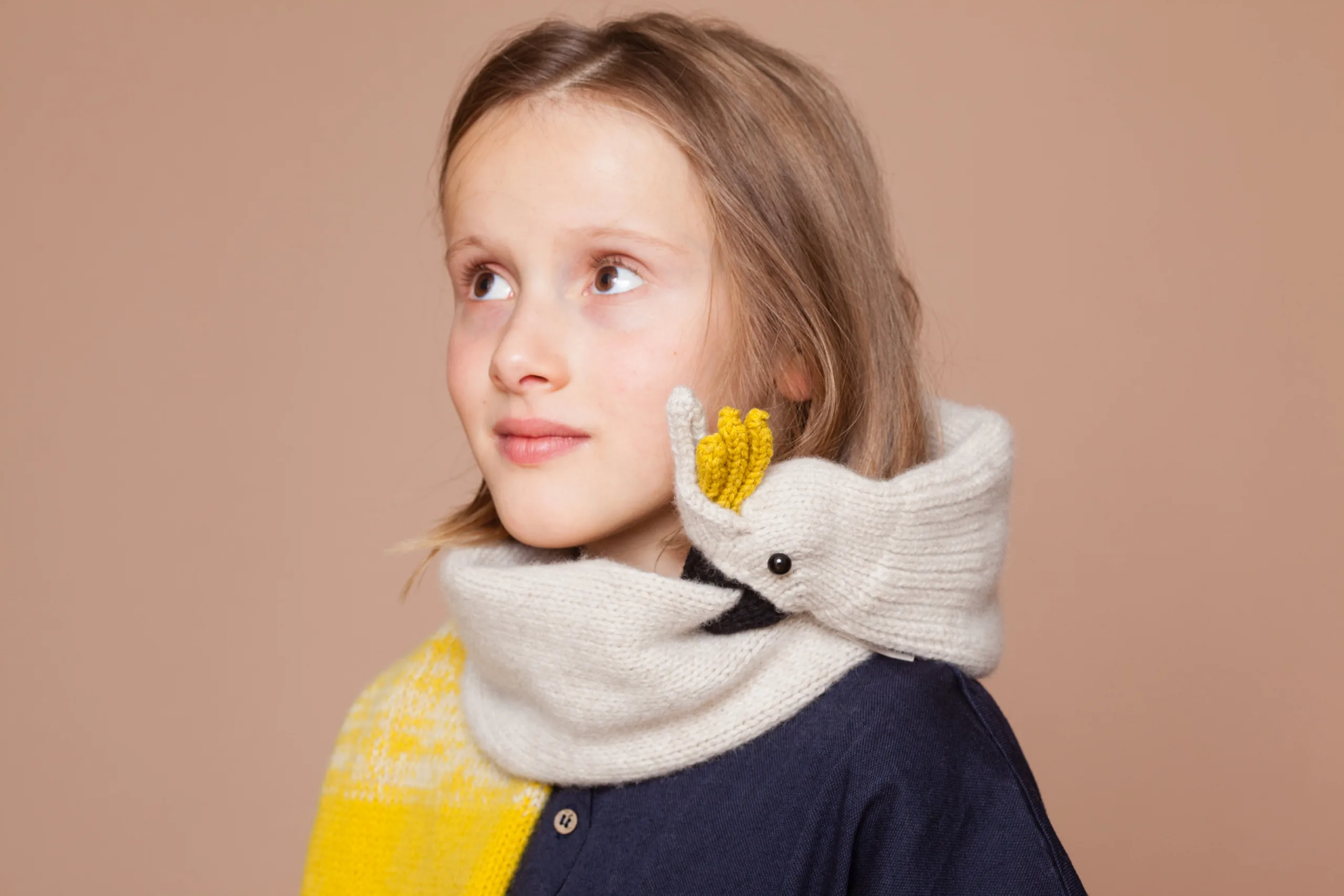 Fun find for holidays: Hand knit animal scarves for adults, kids and babies from Etsy artist Nina: Cockatoo scarf