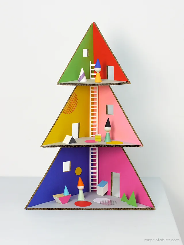 DIY Christmas Tree Dollhouse
