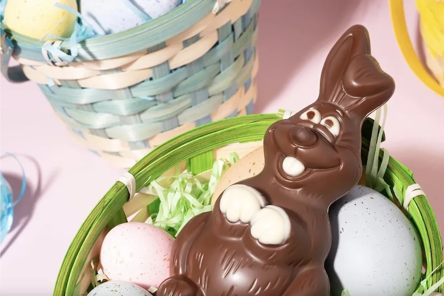 Allergy-friendly chocolate Easter bunny from No Whey! Foods