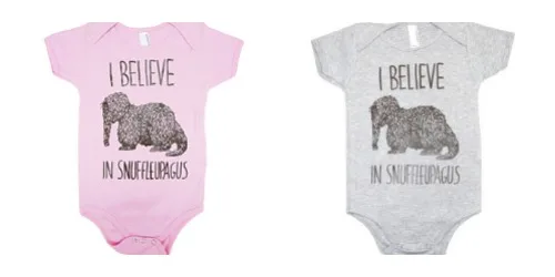 believe in snuffleupagus onesie
