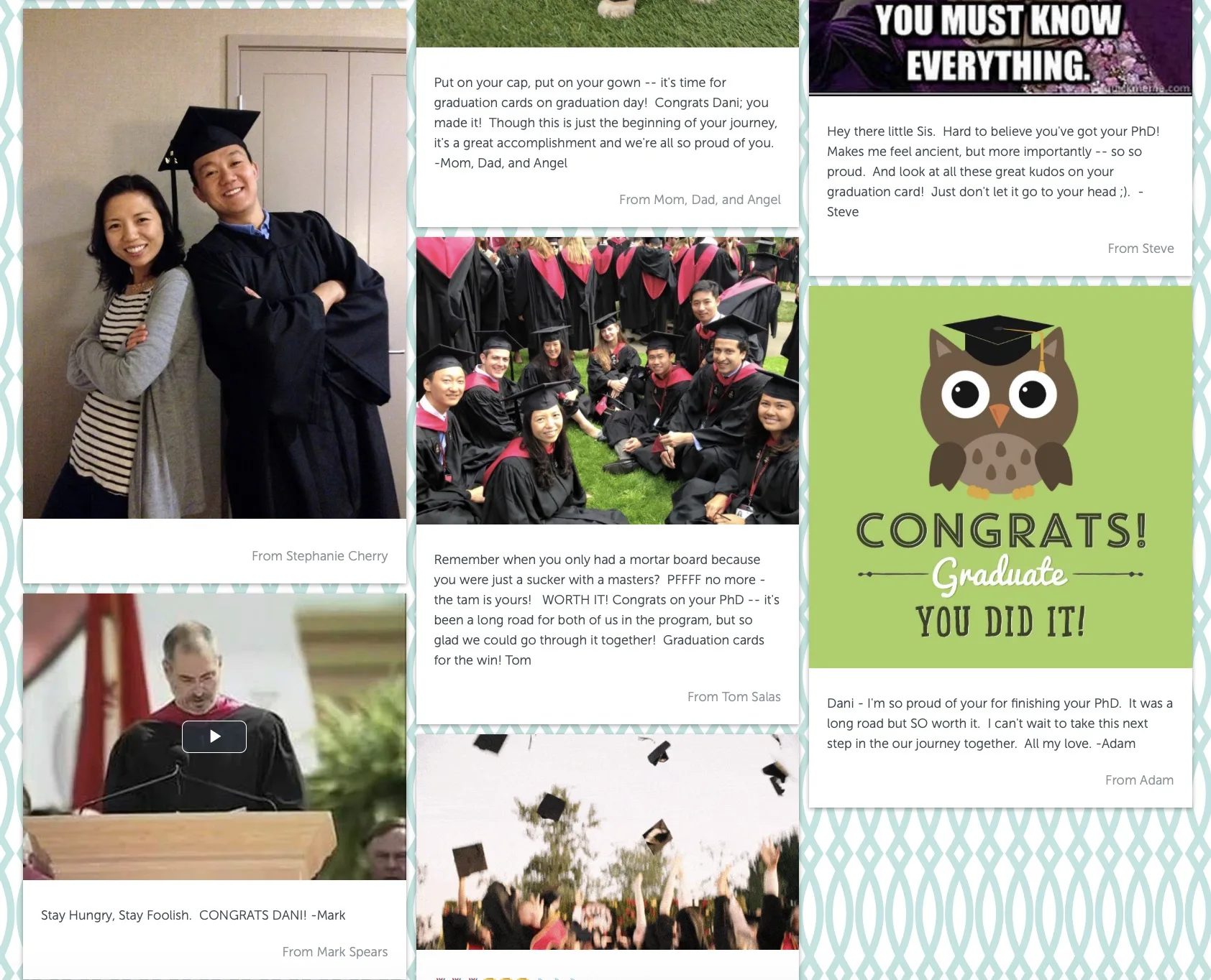 Graduation ideas during Covid-19: Decorating your front door with representations of your child's accomplishments