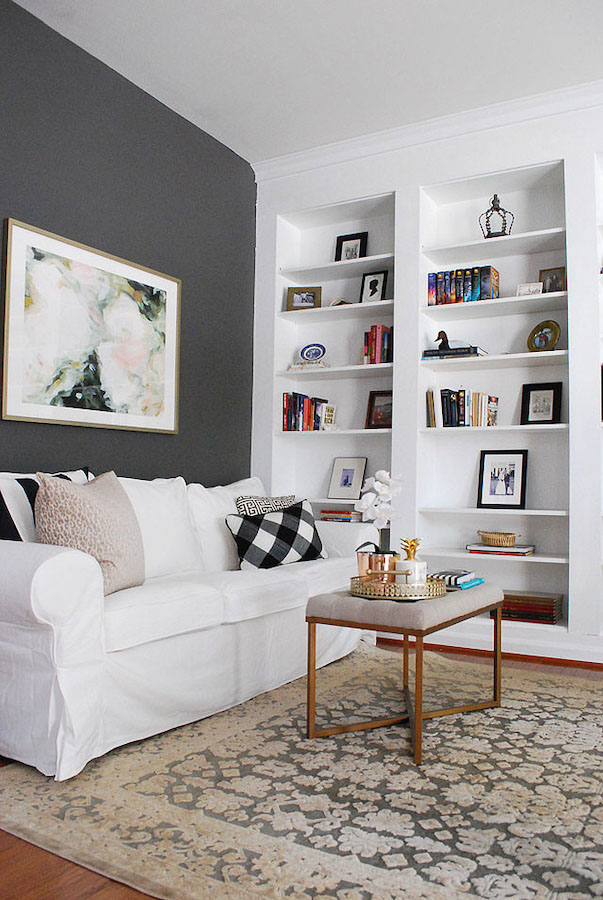 Change look of room by painting one wall as in this room at Eleven Magnolia Lane