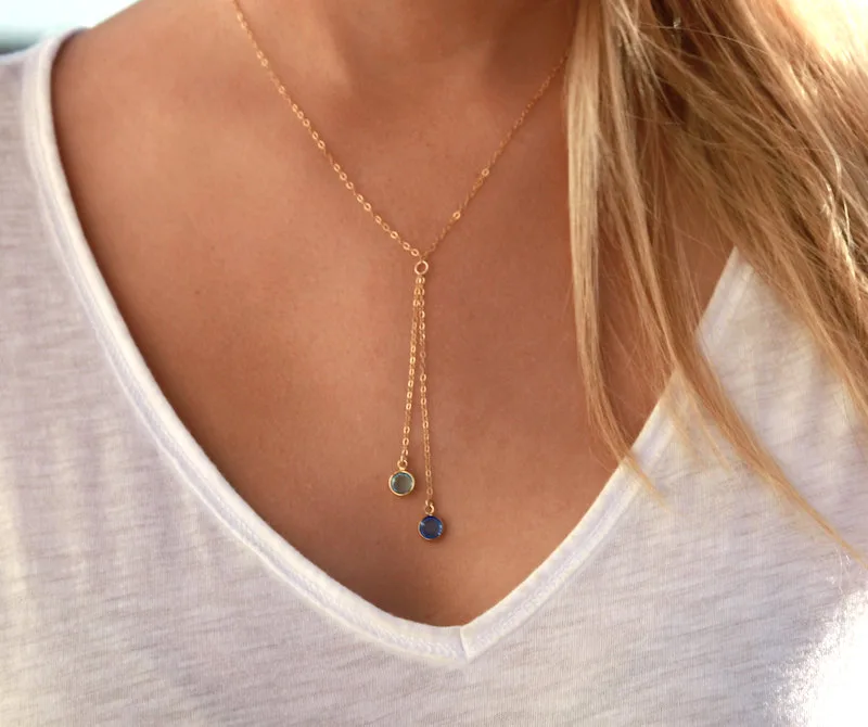 Thoughtful gifts after a miscarriage: Birthstone necklace at Shop Erin Michele