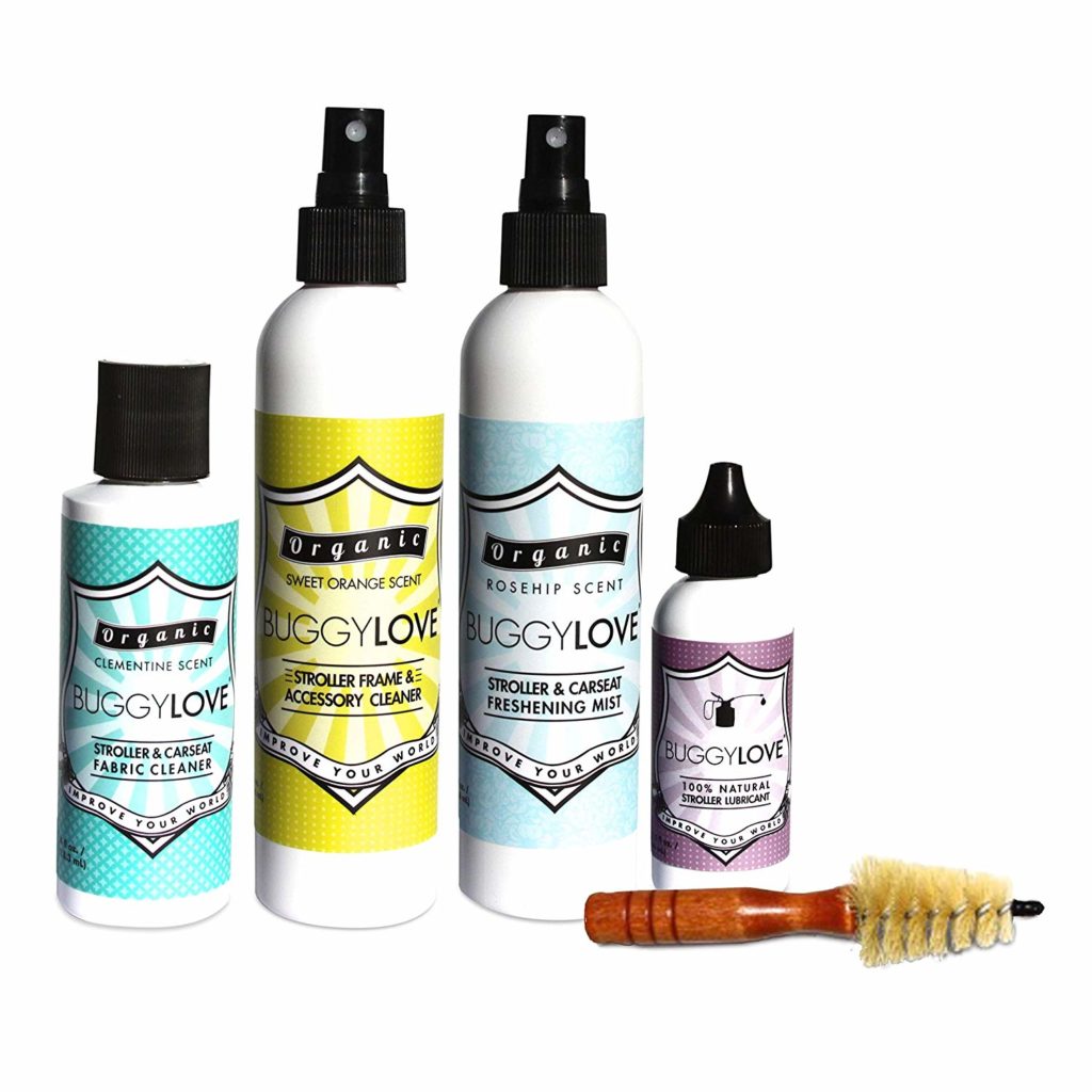 Best baby shower gifts under $50: Buggy Love organic stroller cleaner set | Cool Mom Picks Baby Shower Gift Guide