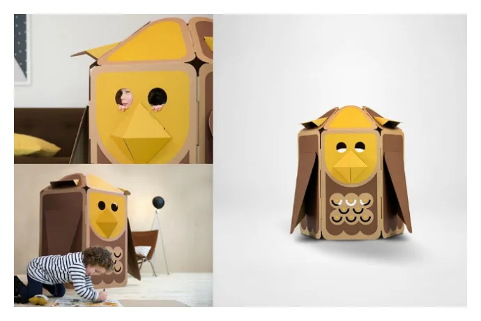 Adorable new cardboard playhouses from HULKI in the cutest animal shapes