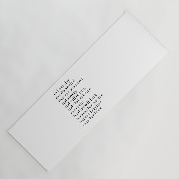 Fresh yoga mats: She discovered she was fierce by Quoteme