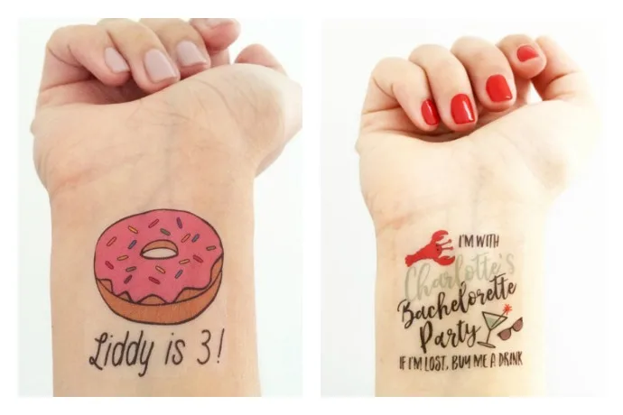 Celebrate everything with cool custom temporary tattoos from Love & Lion.
