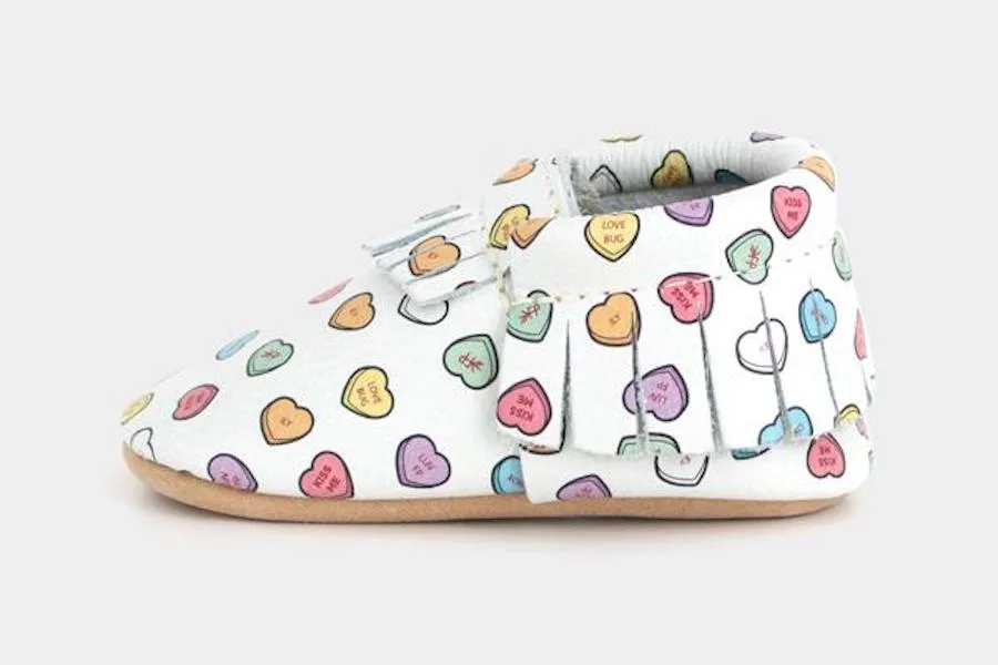 Valentine's Day gifts for babies: Moccasins by Freshly Picked